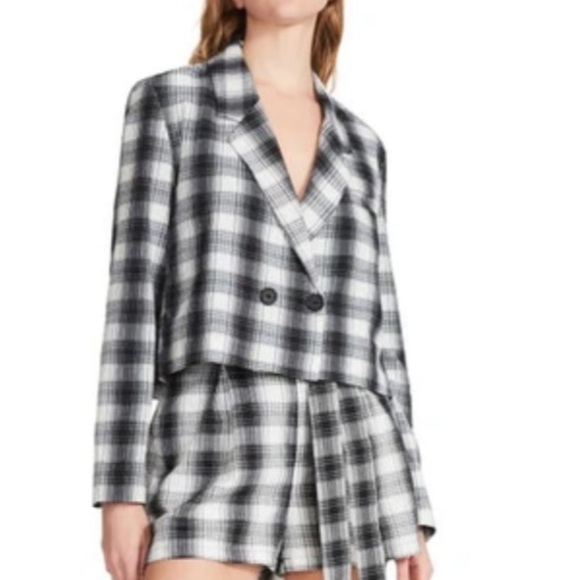 NWT BB Dakota by Steve Madden black & white blazer, size M - Picture 3 of 10